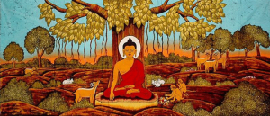 Buddha-meditate-under-a-Bodhi-tree